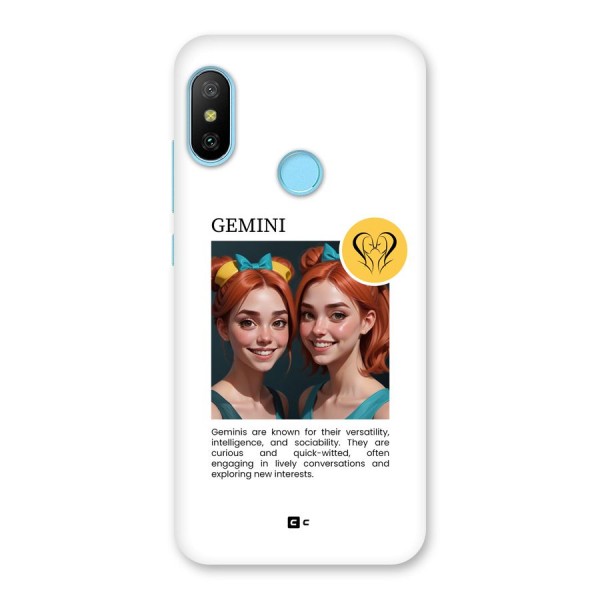 Golden Gemini Back Case for Redmi 6 Pro