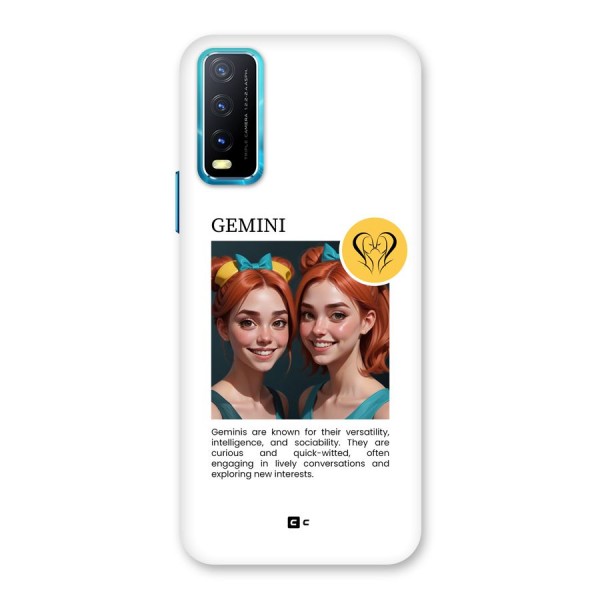 Golden Gemini Back Case for Vivo Y12s