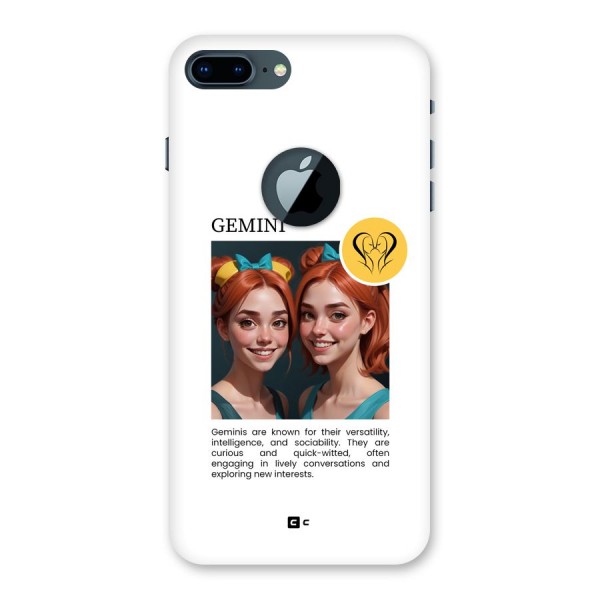 Golden Gemini Back Case for iPhone 7 Plus Logo Cut