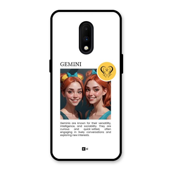 Golden Gemini Glass Back Case for OnePlus 7