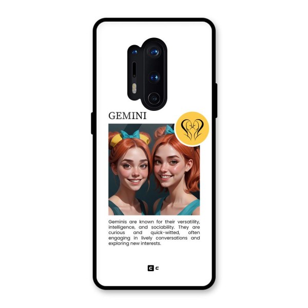 Golden Gemini Glass Back Case for OnePlus 8 Pro