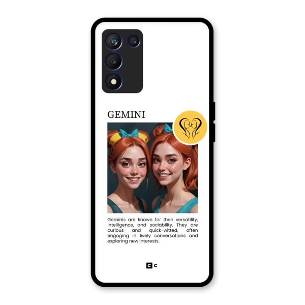 Golden Gemini Glass Back Case for Realme 9 5G Speed