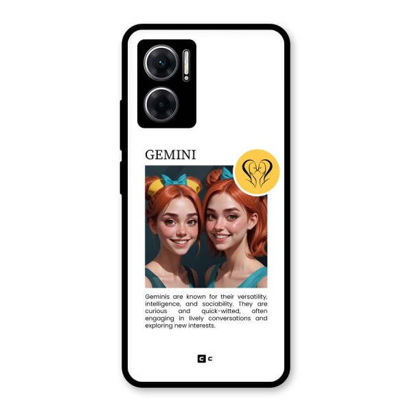 Golden Gemini Glass Back Case for Redmi 11 Prime 5G