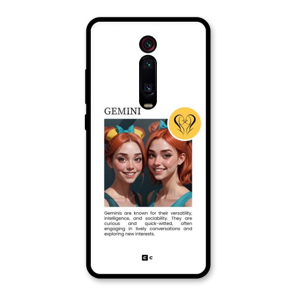 Golden Gemini Glass Back Case for Redmi K20 Pro