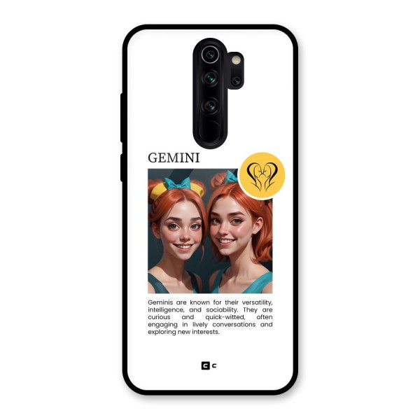 Golden Gemini Glass Back Case for Redmi Note 8 Pro