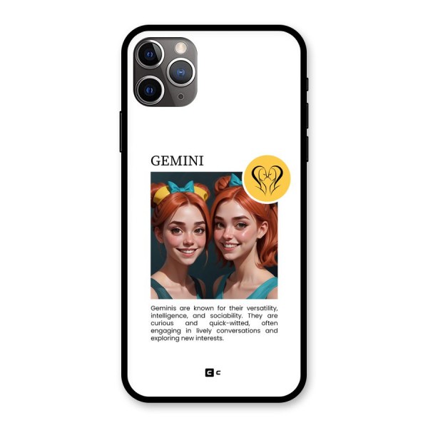 Golden Gemini Glass Back Case for iPhone 11 Pro Max