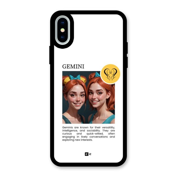 Golden Gemini Glass Back Case for iPhone X