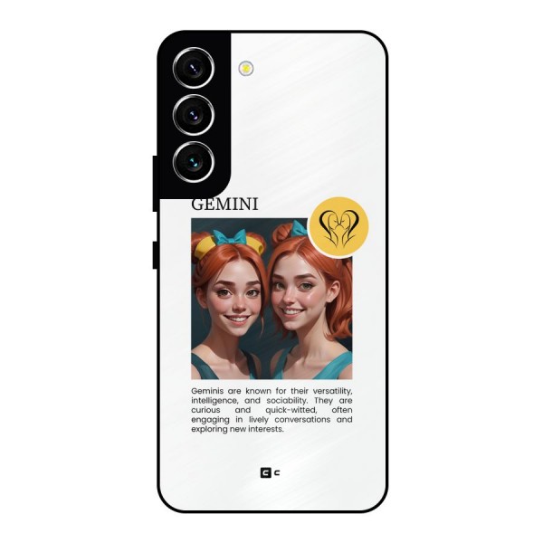 Golden Gemini Metal Back Case for Galaxy S22 5G