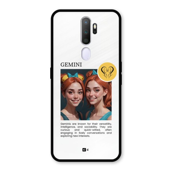 Golden Gemini Metal Back Case for Oppo A5 (2020)