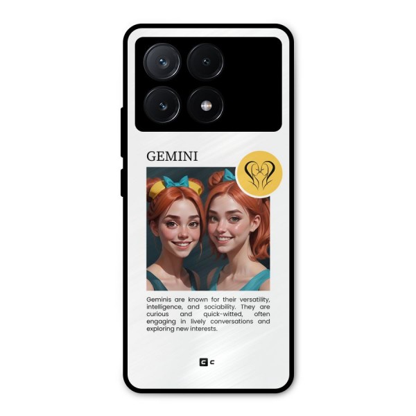 Golden Gemini Metal Back Case for Poco X6 Pro