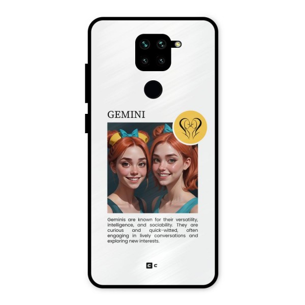 Golden Gemini Metal Back Case for Redmi Note 9