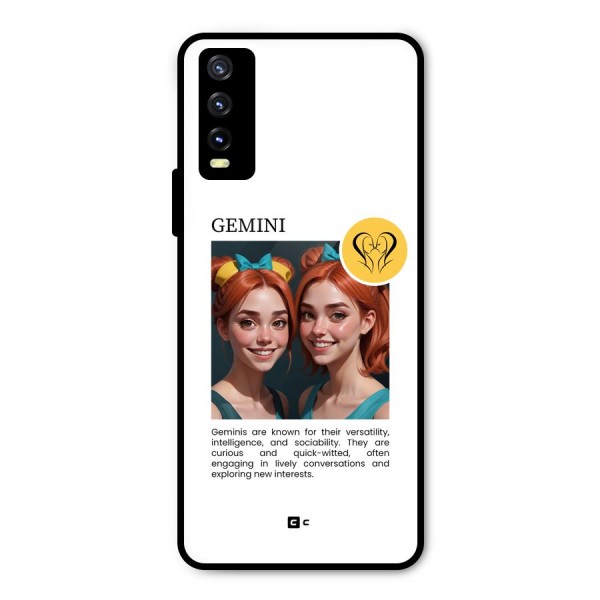 Golden Gemini Metal Back Case for Vivo Y20i