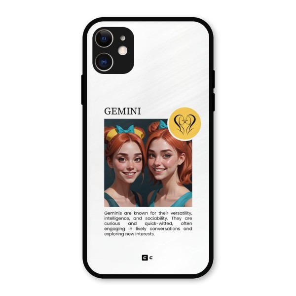 Golden Gemini Metal Back Case for iPhone 11