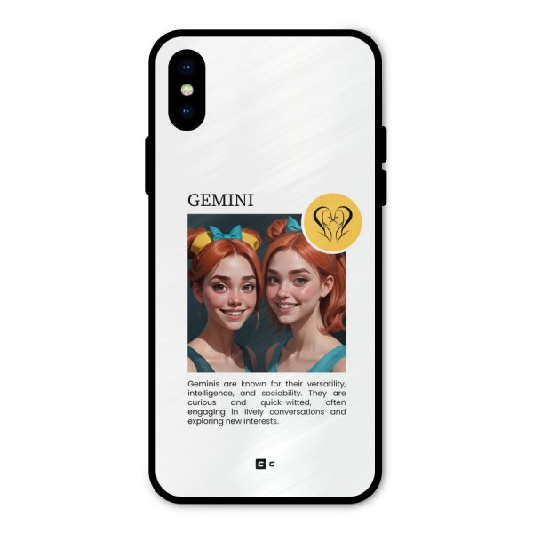 Golden Gemini Metal Back Case for iPhone X