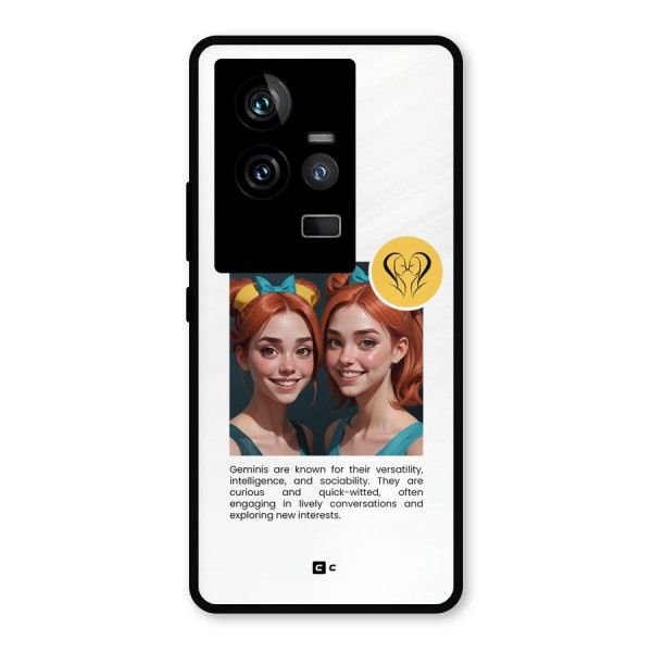 Golden Gemini Metal Back Case for iQOO 11 5G