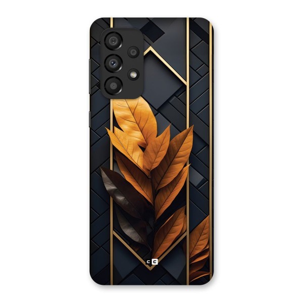 Golden Leaf Pattern Back Case for Galaxy A33 5G