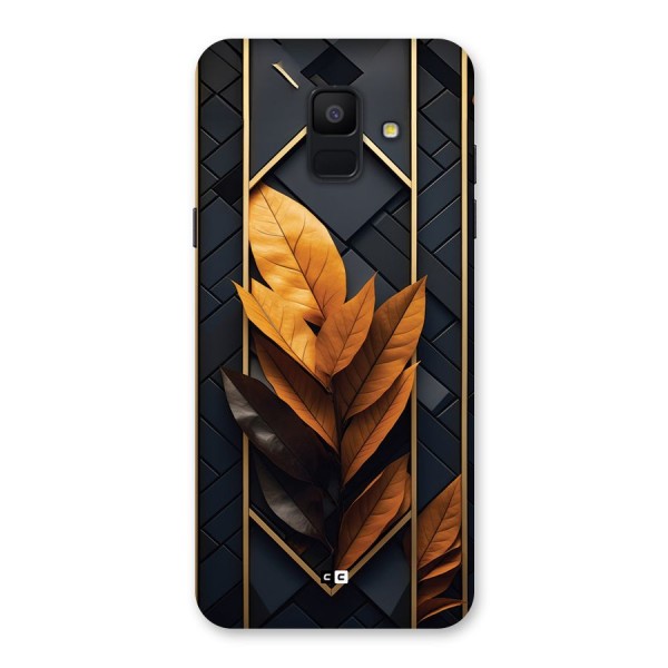 Golden Leaf Pattern Back Case for Galaxy A6 (2018)