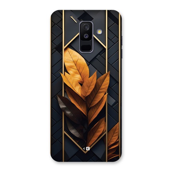 Golden Leaf Pattern Back Case for Galaxy A6 Plus