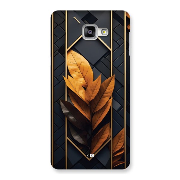 Golden Leaf Pattern Back Case for Galaxy A9