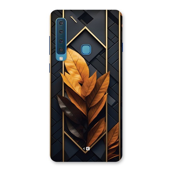 Golden Leaf Pattern Back Case for Galaxy A9 (2018)