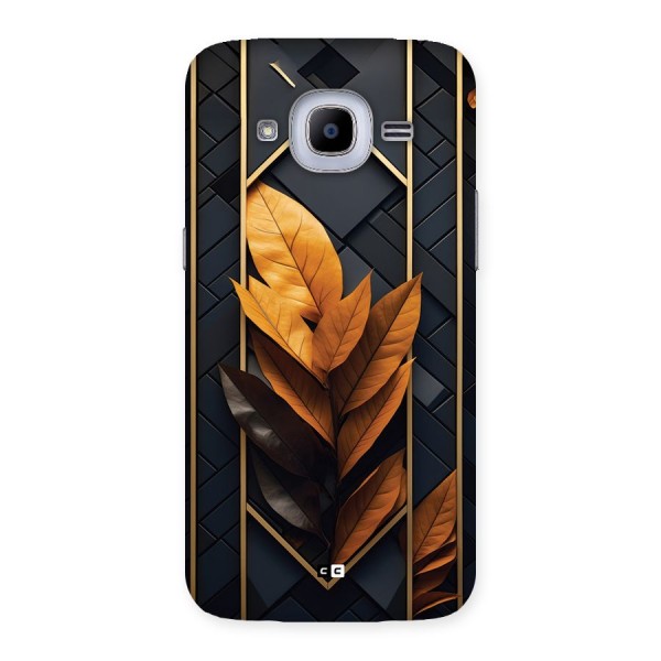Golden Leaf Pattern Back Case for Galaxy J2 Pro