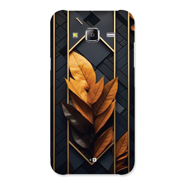 Golden Leaf Pattern Back Case for Galaxy J5