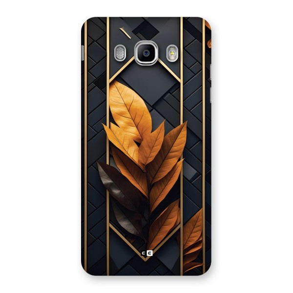 Golden Leaf Pattern Back Case for Galaxy J5 2016