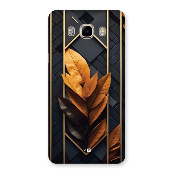 Golden Leaf Pattern Back Case for Galaxy J7 2016