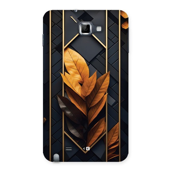 Golden Leaf Pattern Back Case for Galaxy Note