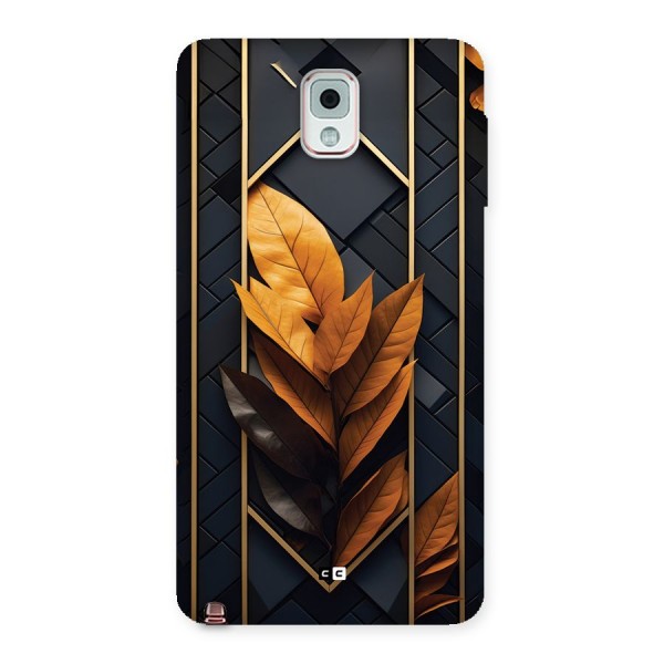 Golden Leaf Pattern Back Case for Galaxy Note 3