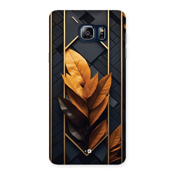 Golden Leaf Pattern Back Case for Galaxy Note 5