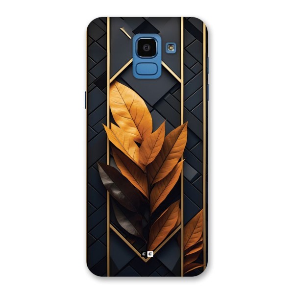 Golden Leaf Pattern Back Case for Galaxy On6