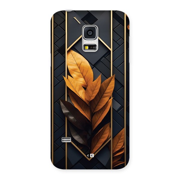 Golden Leaf Pattern Back Case for Galaxy S5 Mini