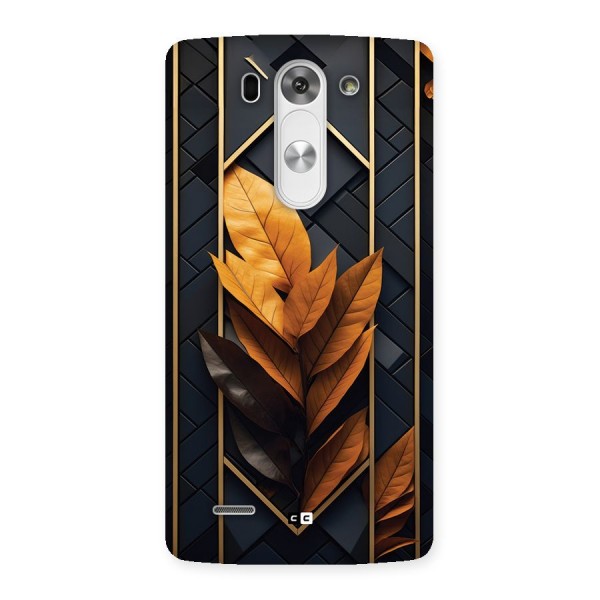 Golden Leaf Pattern Back Case for LG G3 Mini