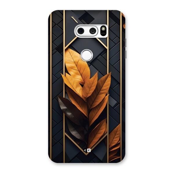 Golden Leaf Pattern Back Case for LG V30