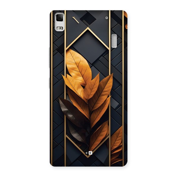 Golden Leaf Pattern Back Case for Lenovo K3 Note