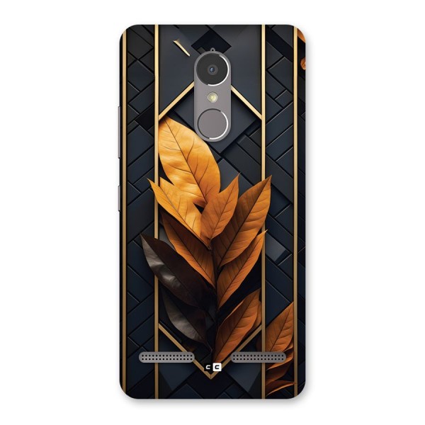 Golden Leaf Pattern Back Case for Lenovo K6