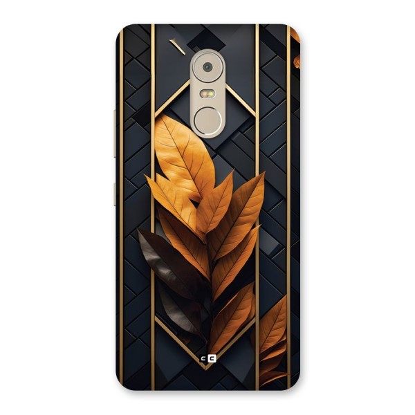 Golden Leaf Pattern Back Case for Lenovo K6 Note