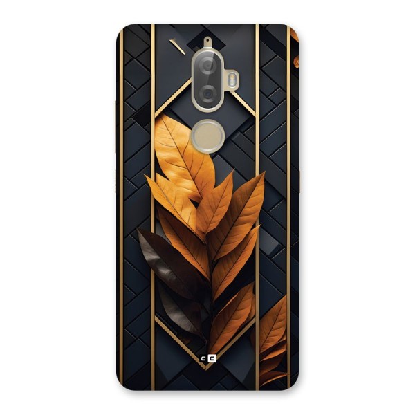 Golden Leaf Pattern Back Case for Lenovo K8 Plus