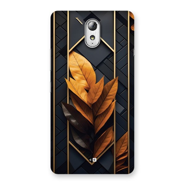 Golden Leaf Pattern Back Case for Lenovo Vibe P1M