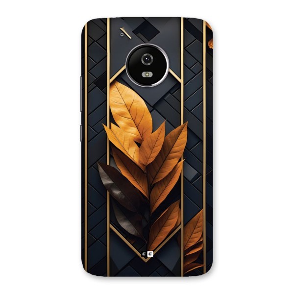 Golden Leaf Pattern Back Case for Moto G5