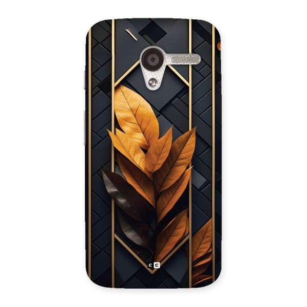 Golden Leaf Pattern Back Case for Moto X