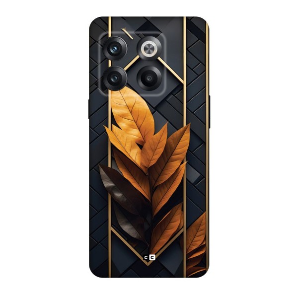 Golden Leaf Pattern Back Case for OnePlus 10T