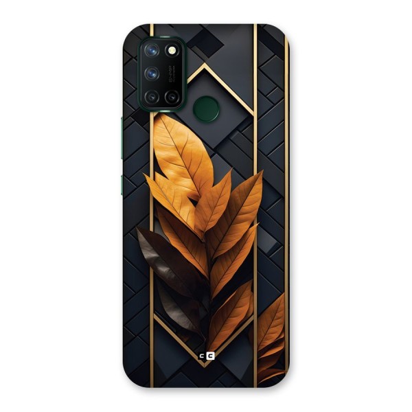 Golden Leaf Pattern Back Case for Realme C17