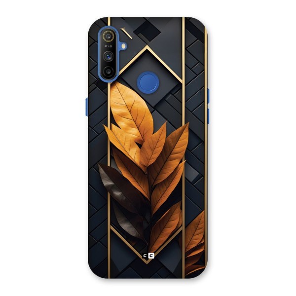 Golden Leaf Pattern Back Case for Realme Narzo 10A