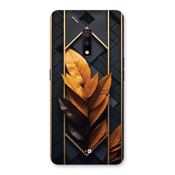Golden Leaf Pattern Back Case for Realme X