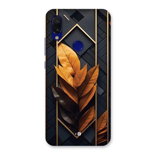Golden Leaf Pattern Back Case for Redmi 7