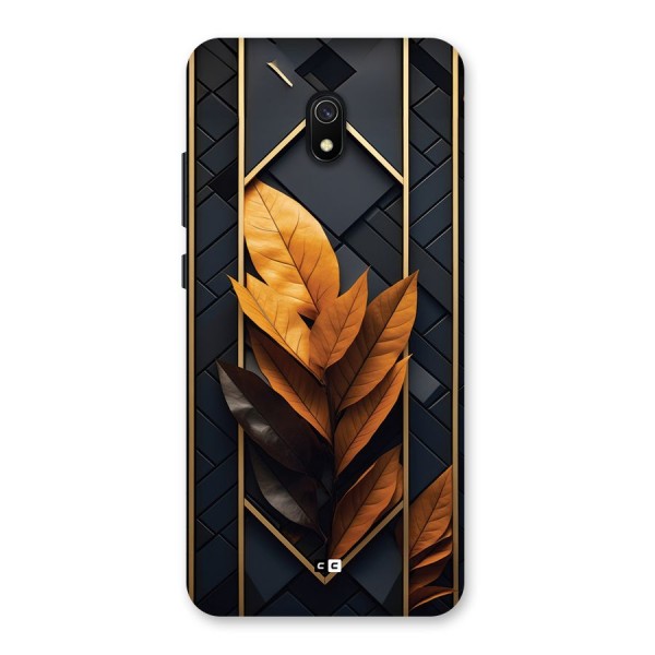 Golden Leaf Pattern Back Case for Redmi 8A