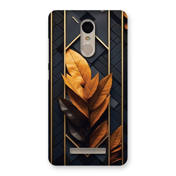 Golden Leaf Pattern Back Case for Redmi Note 3
