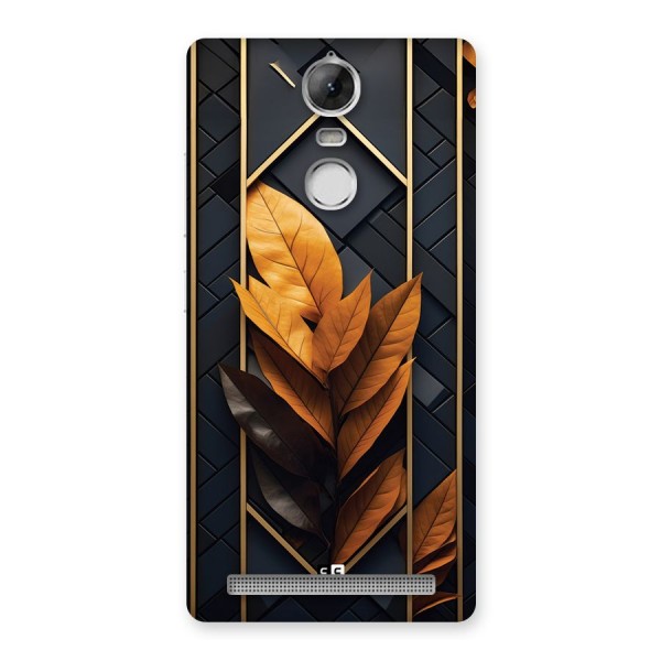 Golden Leaf Pattern Back Case for Vibe K5 Note